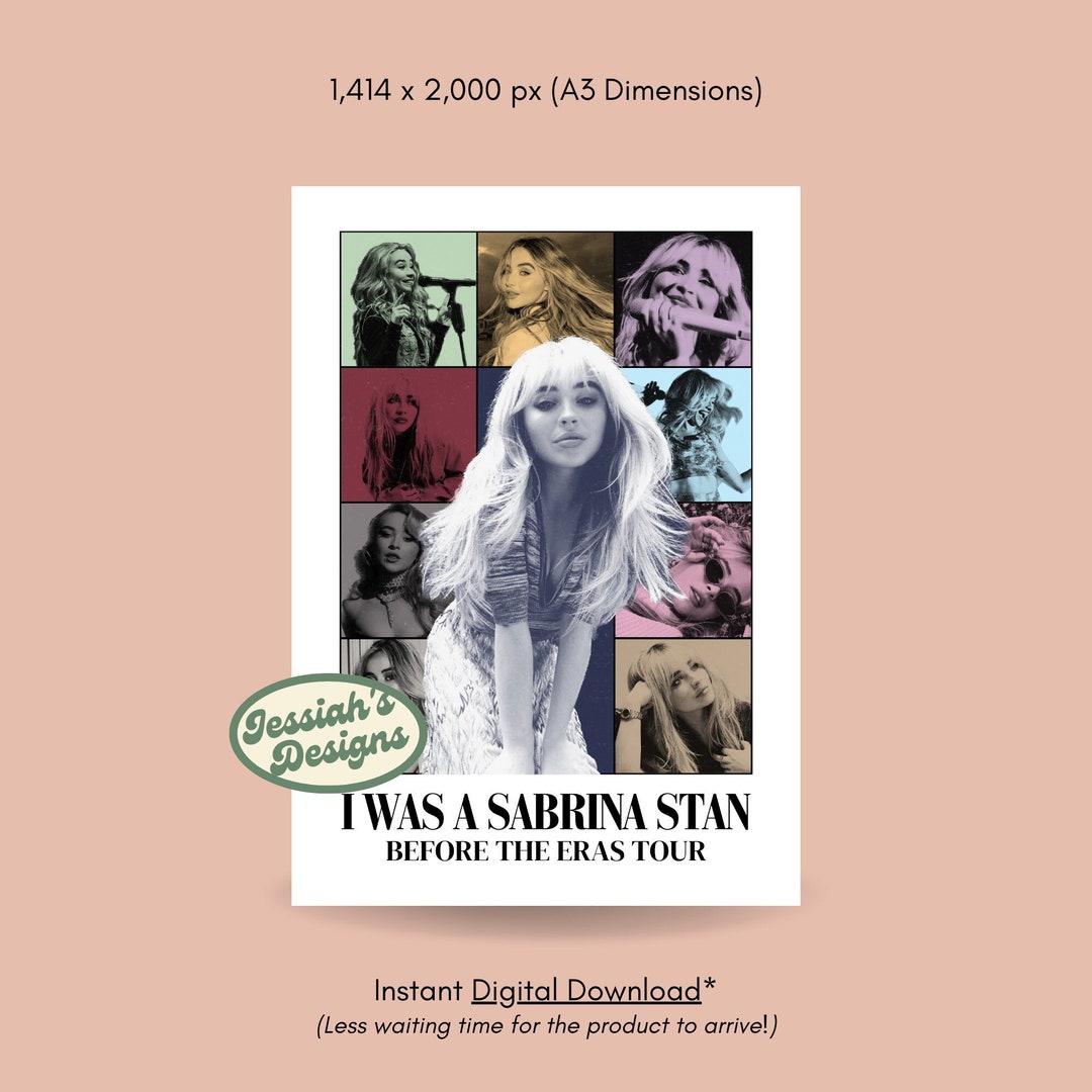Sabrina Carpenter Eras Art Print I Was A Sabrina Carpenter - Etsy