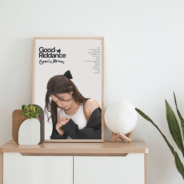 Gracie Abrams Good Riddance Album Art Print, Instant Digitale Download Poster, Minimalistische B&W Gracie Abrams Bow Poster - A2, A3, A4, A5