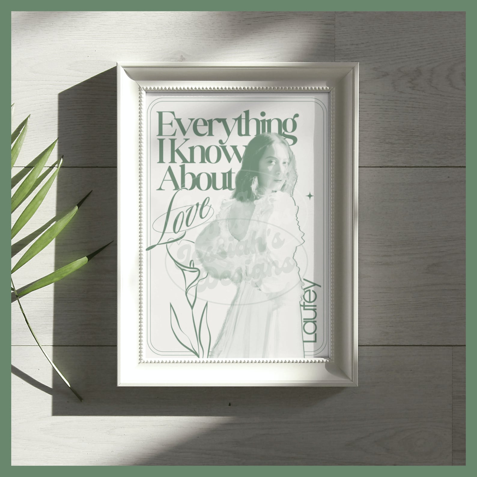 Green Laufey Poster, Everything I Know About Love Art Print for Bedroom ...