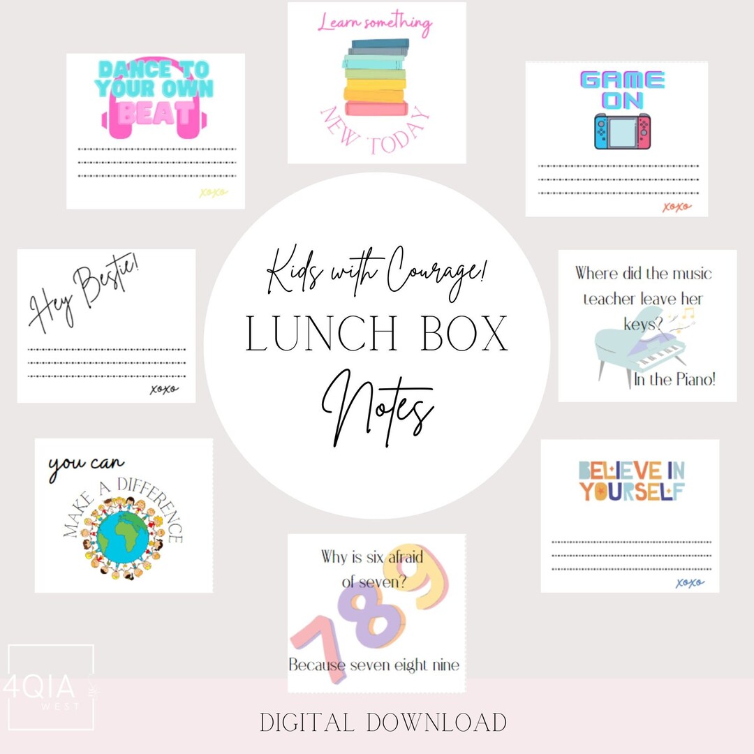 60 Lunchbox-Notizen Für Kinder – Niedliche Motivationskarten, 5,1 X 8,9 Cm, Bunt & Personalisierbar