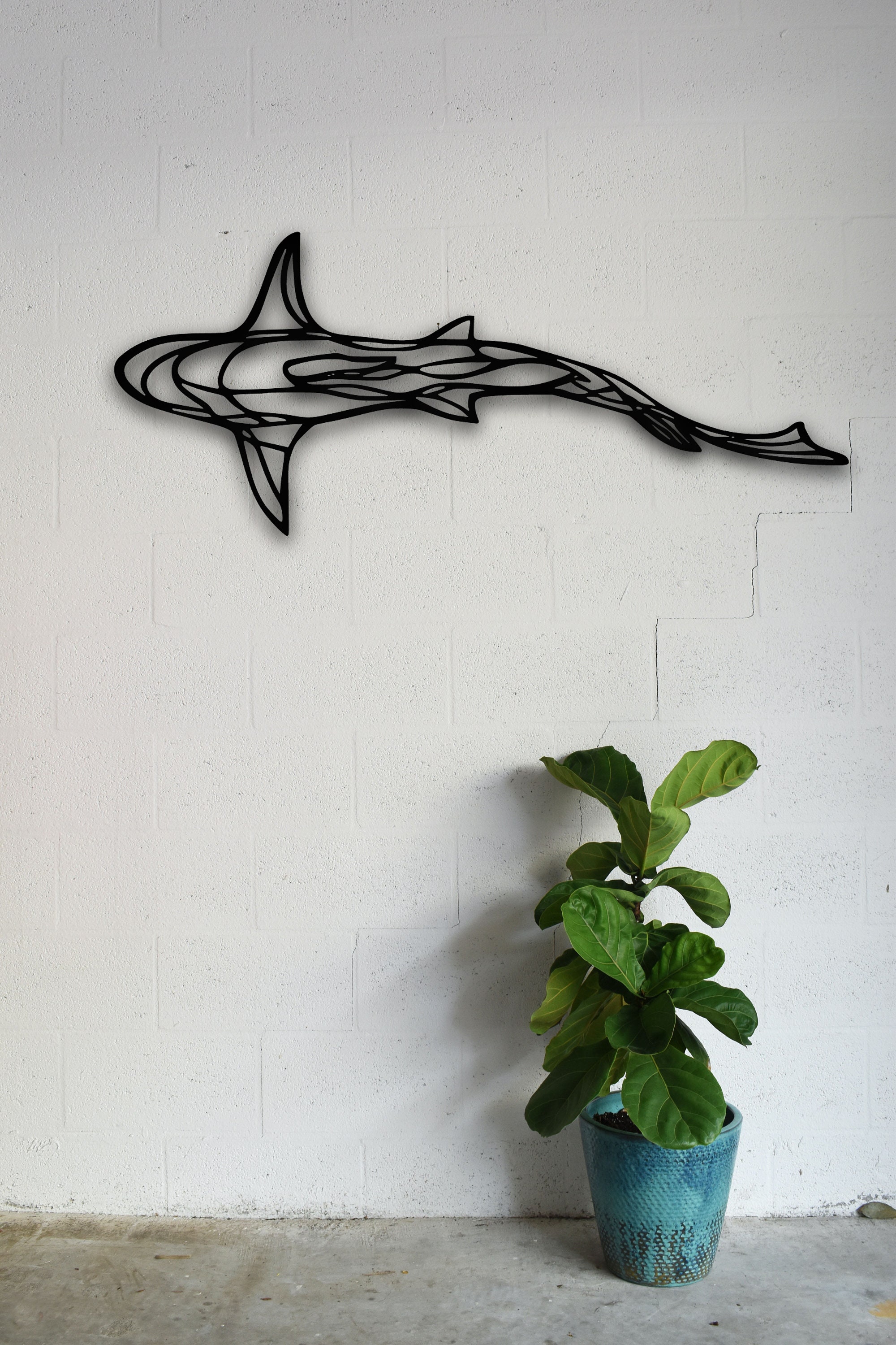 Shark Metal Wall Decor,housewarming Gift, Office Modern Wall Decor