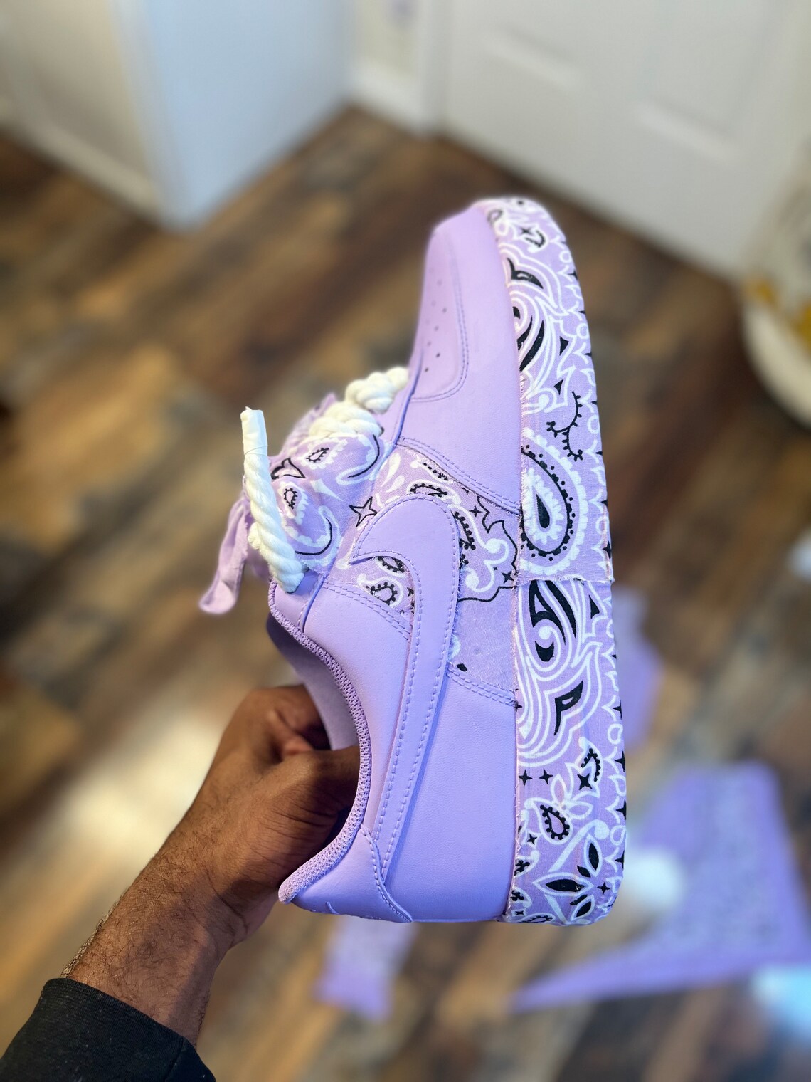 Custom Bandana Air Force Ones Etsy