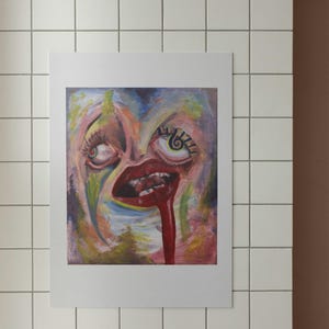 A5 or 8&quot; x 10&quot; Fine Art Print- Acrylic Painting- &#39;got your nose!&#39;