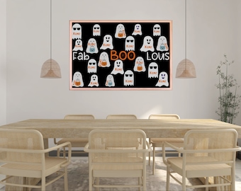 Halloween Bulletin Board Kit, Spooky Classroom Decor, Fall Display, Teacher Resources