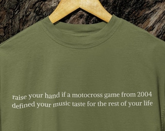 Raise Your Hand Motocross Unisex Comfort Colors T-shirt; Divorced Dad Rock, 2000s