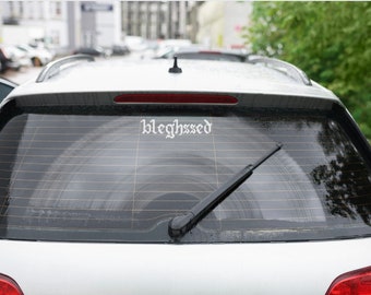 BLEGHSSED Sticker Decal for Metal Band Fans - Pixelated Font Variation