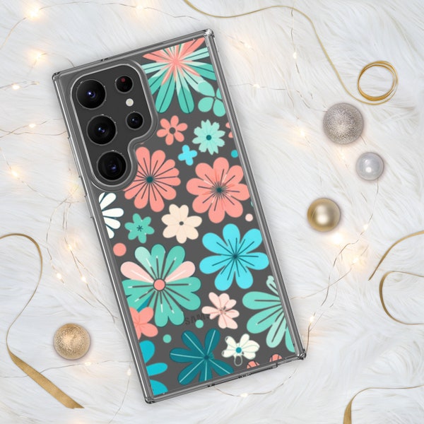 Étui transparent Simply Flora OUBER pour Samsung® Flower Case Design