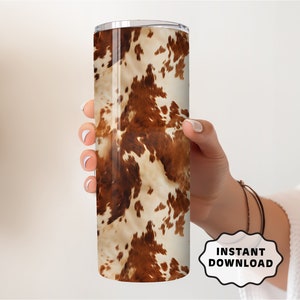 COW PRINT | 20oz Skinny Tumbler Cowprint Wrap, Western Tumbler Wrap Template,  Cowprint tumbler sublimation design Wrap PNG Download