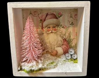 Vintage Santa Box Decor