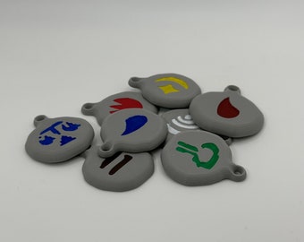Oldschool Runescape runes keychain