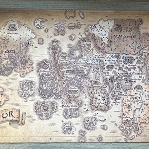 Gielinor Map Mousepad – RuneScape Gaming Desk Mat – Large OSRS Mouse Pad 80x40 or 60x30 – Fantasy World Map – Gamer Gift
