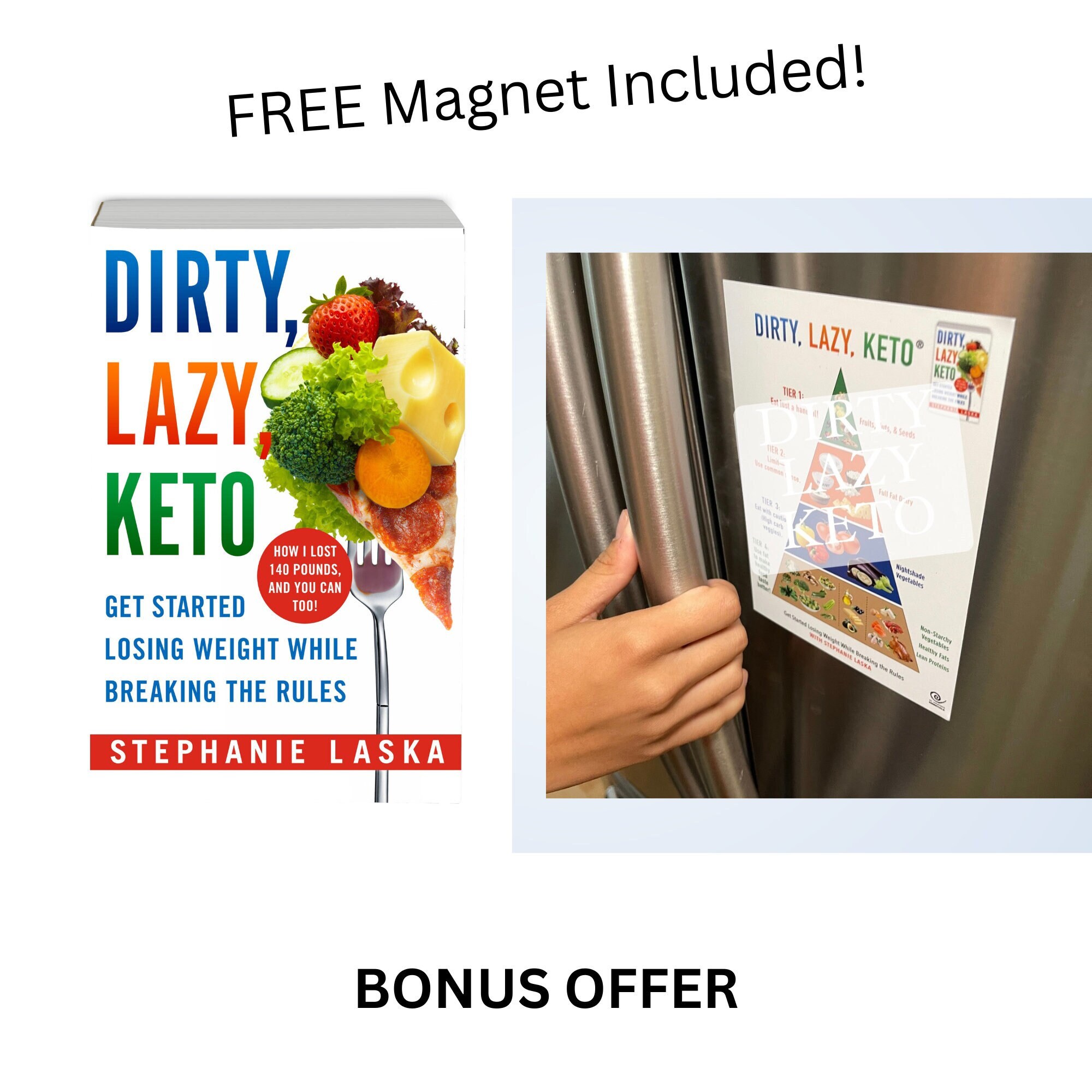 DIRTY, LAZY, KETO revised and Expanded Bonus Includes Free Food Pyramid  Fridge Magnet Note From Author - Etsy