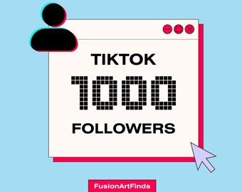 1000 seguidores de TikTok de por vida, aumente su presencia en las redes sociales, plantillas de redes sociales