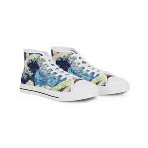 Great Wave Off Kanagawa X Van Gogh Starry Night - High Top Sneakers