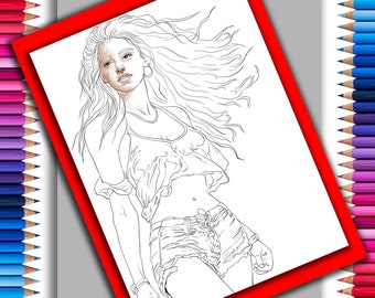 beautiful girl coloring pages.