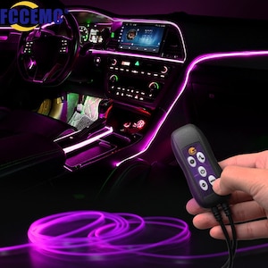 Car interior fibre optic lighting outlet