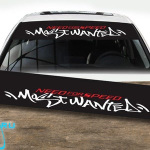 Need For Speed Most Wanted | Windshield Decals | Glass Vinyl Sticker| Car Accessories