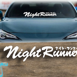 Night Runner Windshield Vinyl