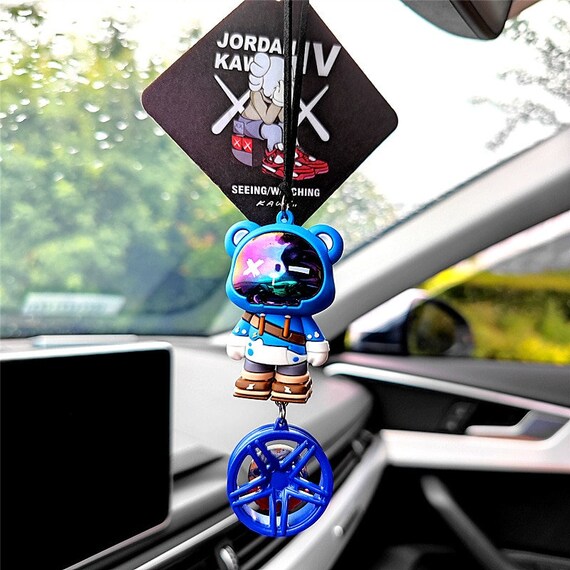 Ciondolo Auto A Forma Di Mozzo Ruota - Decorazione Specchietto Retrovisore In Lega Di Zinco