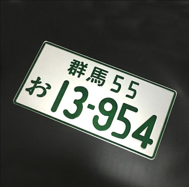 Car Japanese License Plate Aluminum Tag for JDM RACING Car Decoration