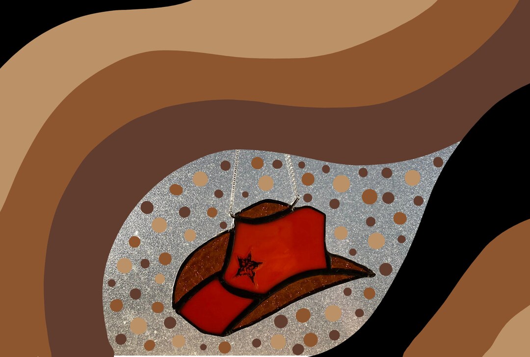 Cowboy Hat Stained Glass Suncatcher Etsy