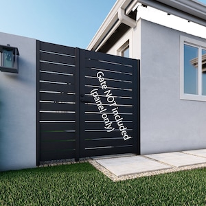 Alumission Aluminum Fence Panel Black Powder Coat - LA Style