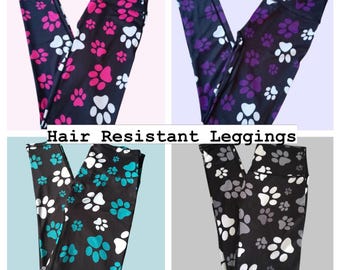Paw Print Leggings-Hair Resistant