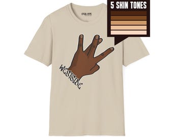 Westside Hand Sign T-Shirt - Unisex Graphic Tee with Skin Tone Options