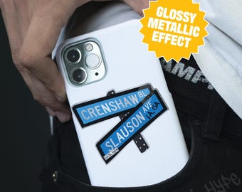 Crenshaw & Slauson LA Sticker - Glossy Metallic Effect