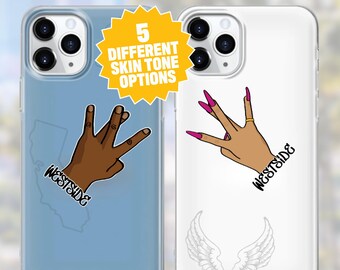 Sticker Combo: His Hers or Both, Westside Hand Sign - Skin Tone Options - California Love