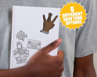 Westside Hand Sign, Your Skin Tone, Mens Customizable Sticker