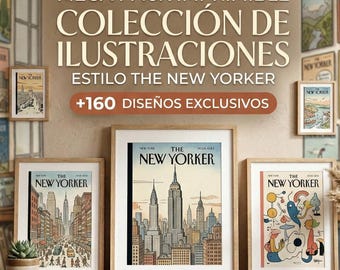 Pack de Láminas Digitales con Portadas de The New Yorker para Imprimir | Arte Editorial Vintage | Decoración de Pared Descargable Digital