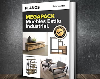225+ Industrielle Pläne DIY | Muebles de Madera y Metal Planos PDF - Projekte für Hogar und Negocio (in Español - Medidas en CM)