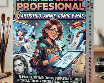 Pack Cursos de Dibujo Profesional en Español | Aprende Dibujo Artístico, Anime, Cómic y Más Paso a Paso | Principiantes y Avanzados