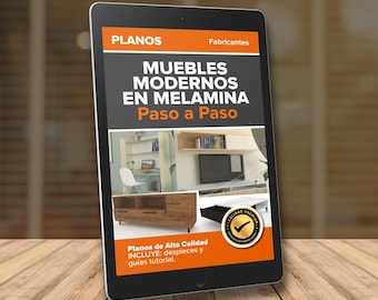 Planos de Carpintería para Casa | Muebles de Madera Melamina Modernos Paso a Paso con Guías Tutorial - Medidas y Cortes (ESPAÑOL en CM)