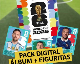 Mundial 2026 Álbum de Figuritas PDF + BONOS / Colección de Stickers de Fútbol Imprimibles / Pack de Tarjetas Listas Imprimir Digital