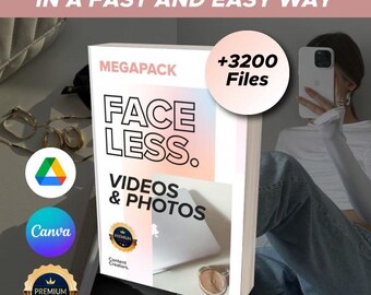 Faceless Pack 3200+ Aesthetic Minimal Photos & Videos | Premium No Face Digital Content for Instagram Reels TikTok