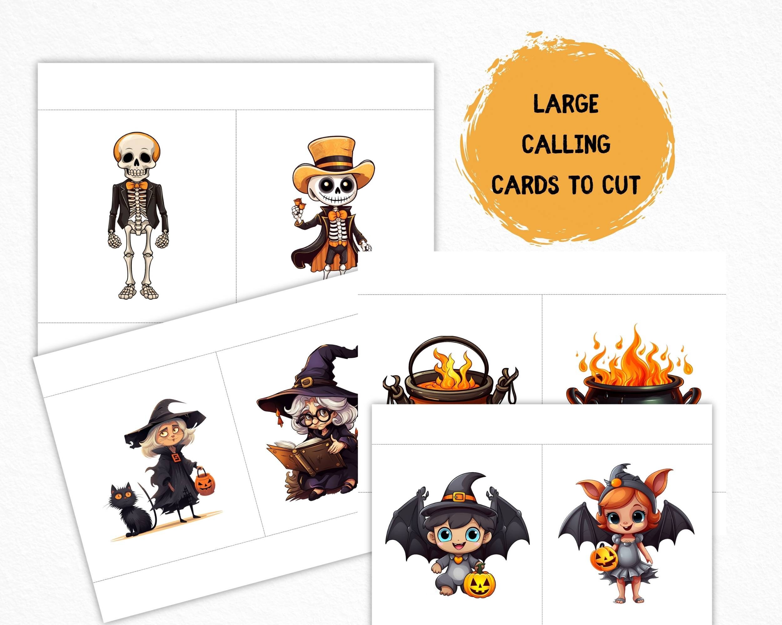 30 Printable Halloween Bingo Cards for Kids Teens and Adults, Halloween ...