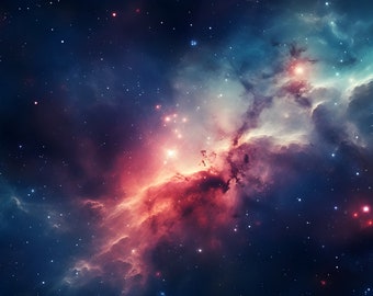 Hubble Space Telescope Print - Beautiful Milky Way Galaxy in Vast Cosmos - Space Photography, Wall Print
