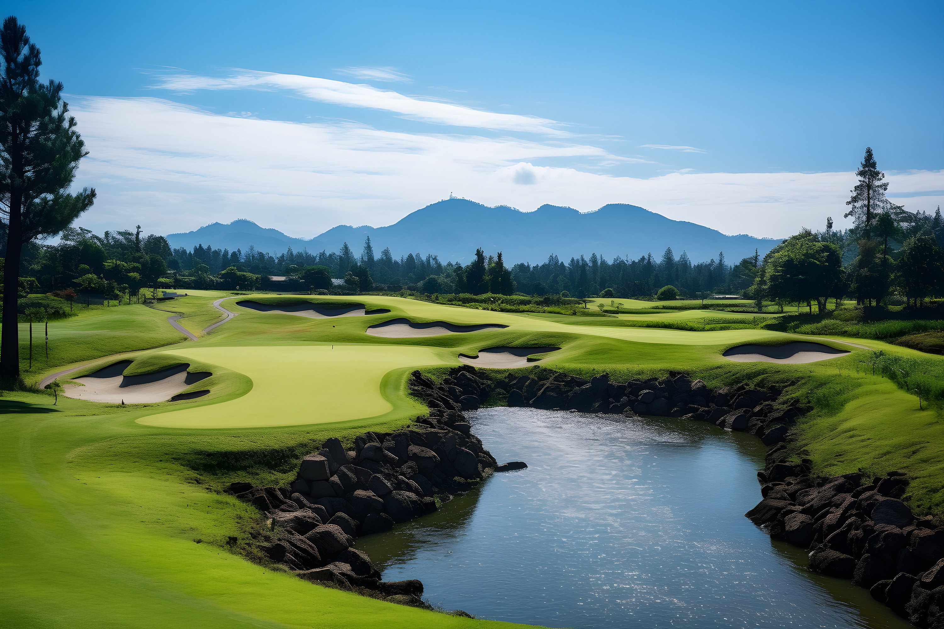 Captivating Golf Course Majestic Mountains, Emerald