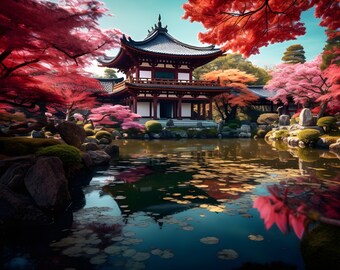 Daigo-ji Temple Photo - Japan Landmark - Japanese Architecture - Zen Garden - Travel Photography Print - Asian Wall Art