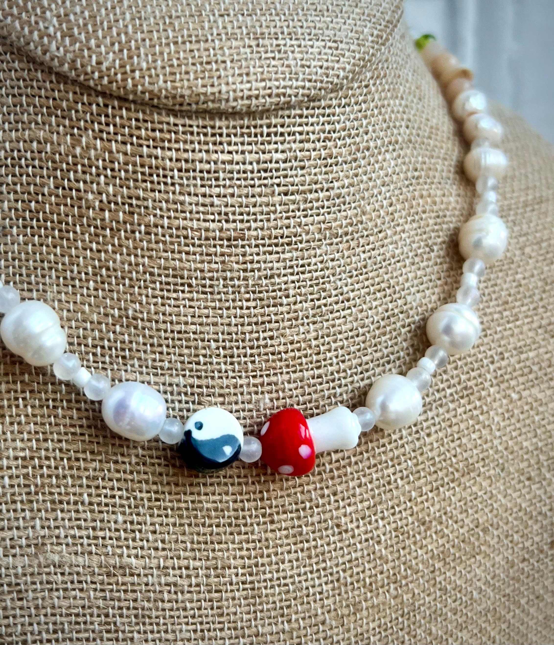 Yin Yang Polymer Clay Beads White Yin-yang Heart Shape Beads 
