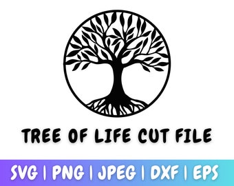 Tree of Life SVG, Cut Files, PNG DXF, Cricut, Silhouette