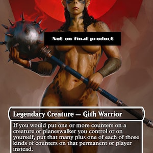 Lae'zel MTG-proxy | Aangepaste folie Baldur's Gate 3-kaart | Githyanki D&D fanart | Commandant gewijzigde proxy | Alleen BG3-folie