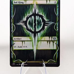 SolRing en aluminium personnalisé – Série couleur phyrexiane | Carte de jeu Altered-Art MTG Commander fabriquée à la main