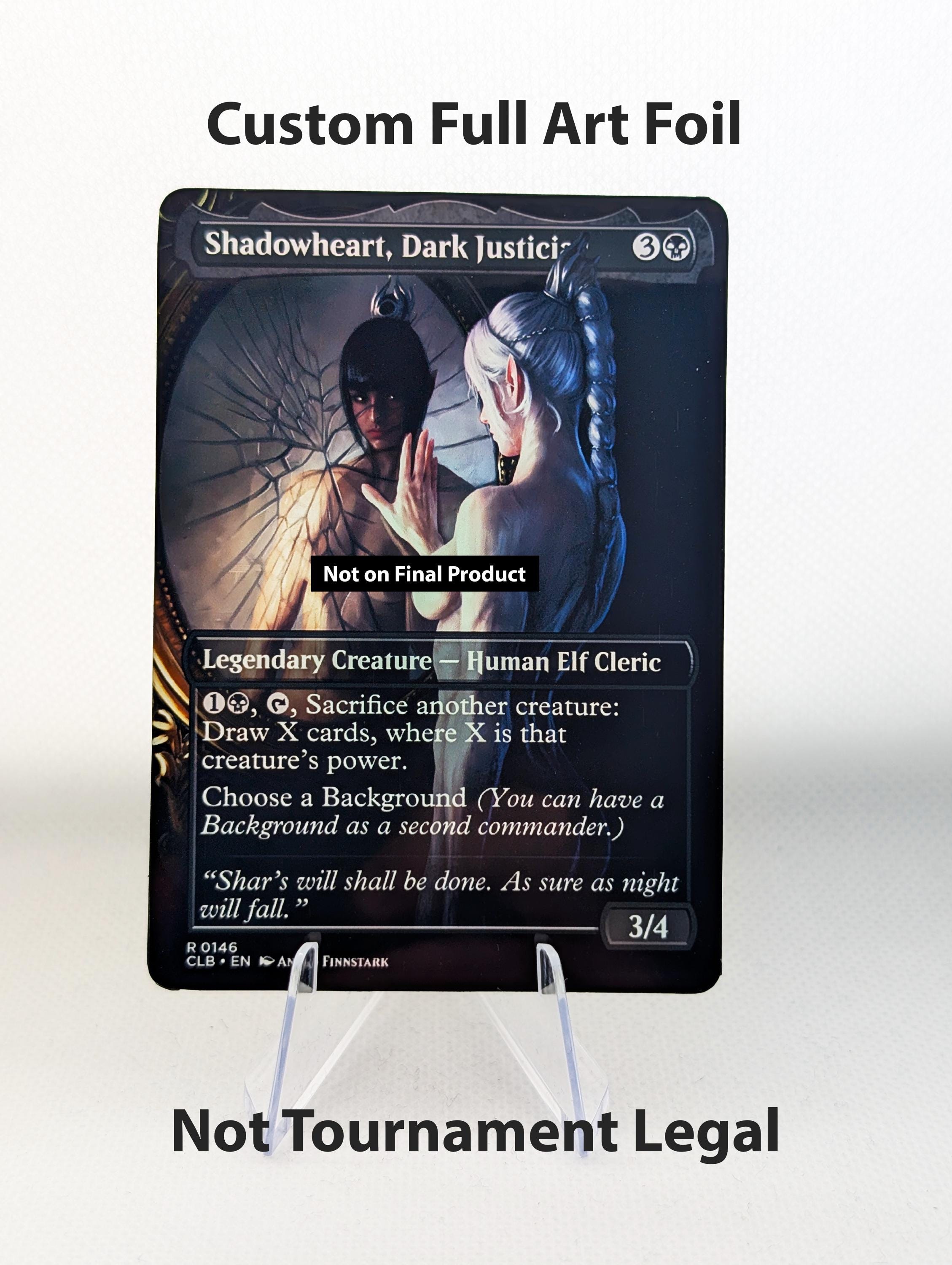 Shadowheart Part 2 MTG Proxy | Custom Foil Magic Card | Baldur’s Gate 3 Cleric Alter | D&D Fan Art Commander Card | Foil Proxy