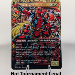 Pegatinas de Deadpool Foil MTG Proxy / Pegatinas de arte personalizadas en grandes cantidades / Aplicación experta / Lámina coleccionable única para fanáticos y jugadores
