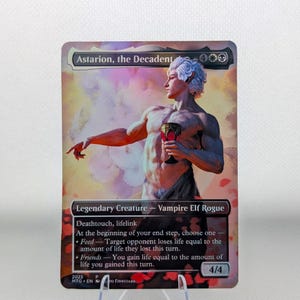 Astarion MTG Proxy / Carta Magic foil personalizada / BG3 Vampire Rogue Alter / Arte de fan de Baldur's Gate 3 / Commander Proxy foil