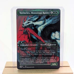 Vorinclex MTG Proxy / Tarjeta mágica foil personalizada / Arte de fan pirexiano Alter / Tarjeta personalizada de Commander / Acabado foil de MTG Proxy