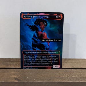 Karlach MTG Proxy / Baldur's Gate 3 Carta personalizada foil / D&D Fan Art Alter / Commander Custom Proxy / BG3 Solo foil
